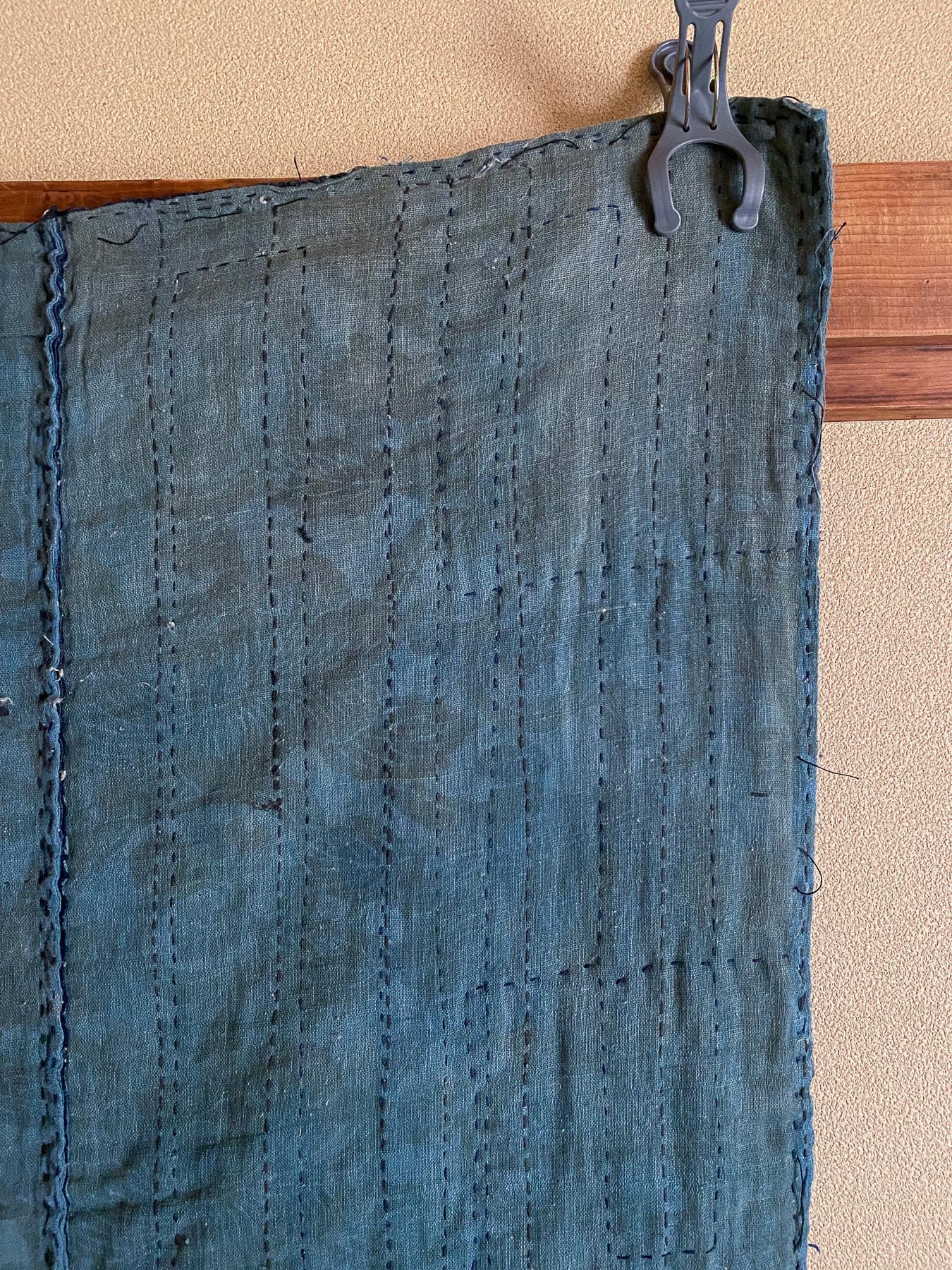 Japanese Indigo Boro Katazome Fabric | Kasuri Patches Vintage Sashiko Stitch