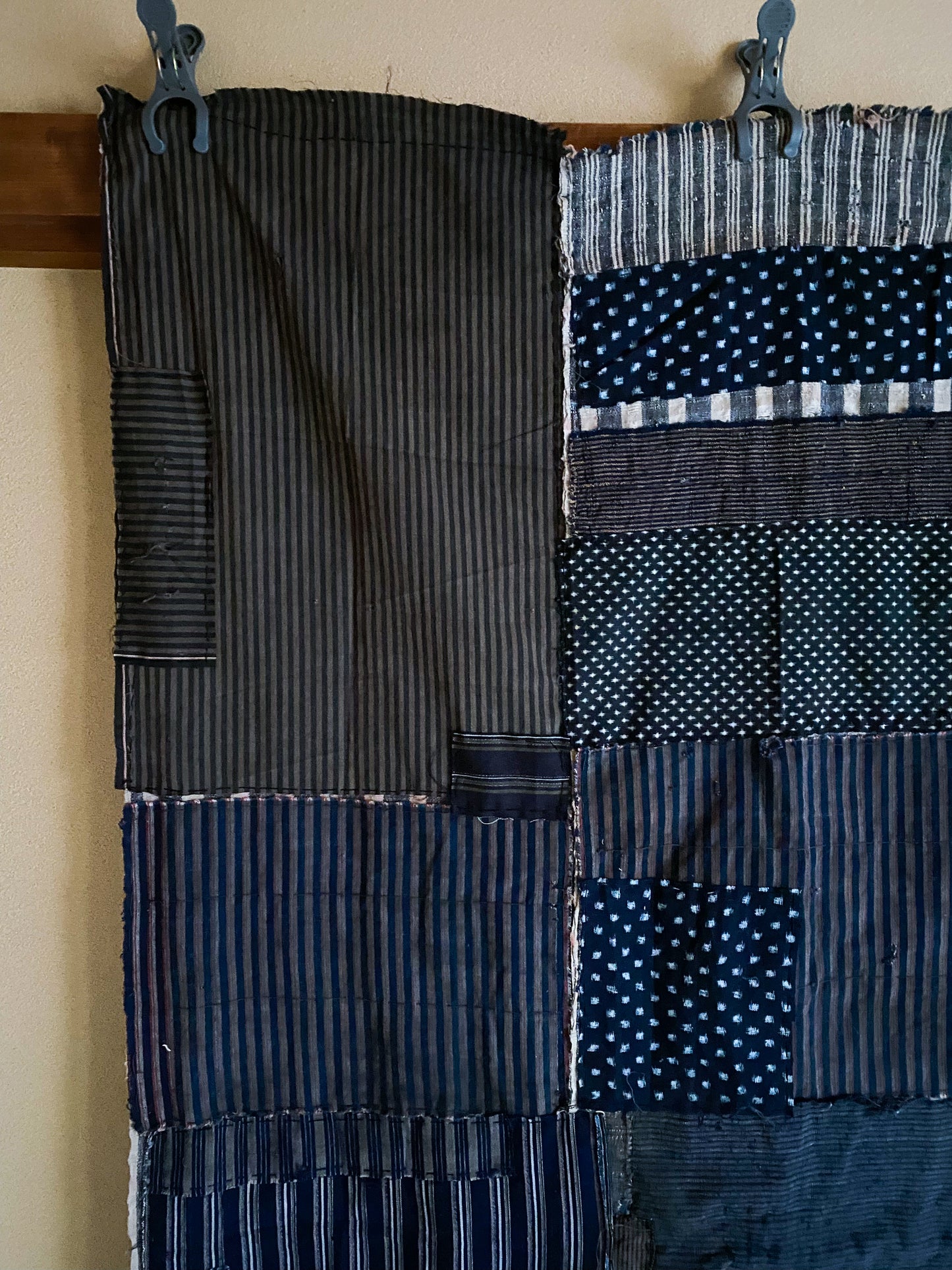 Japanese Indigo Shima Boro Fabric