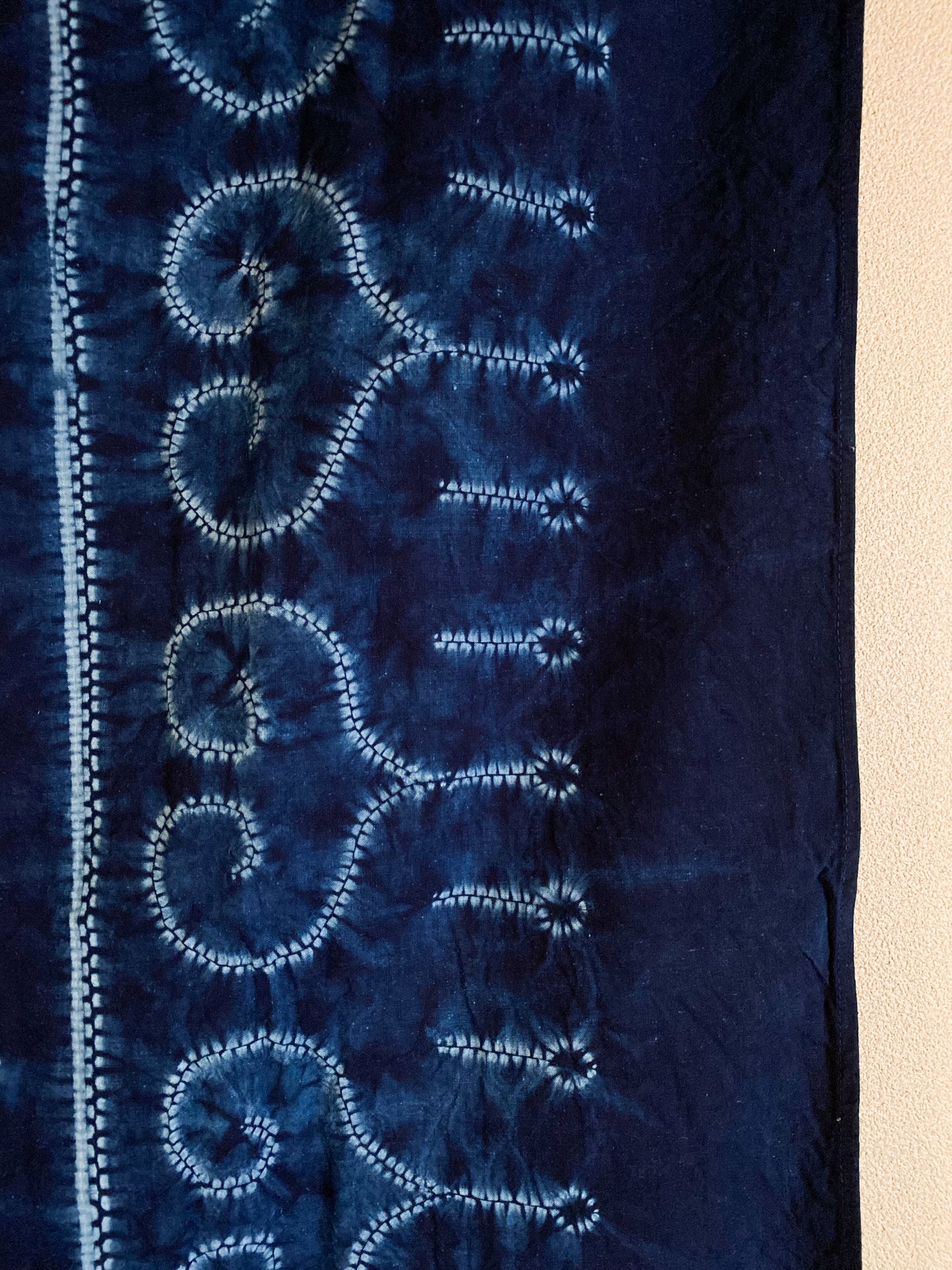 Japanese Shibori Indigo Dyed Fabric